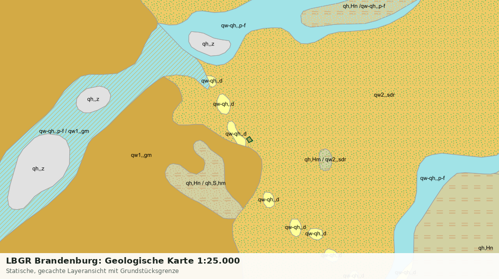 Statische Kartenansicht: LBGR Brandenburg: Geologische Karte 1:25.000