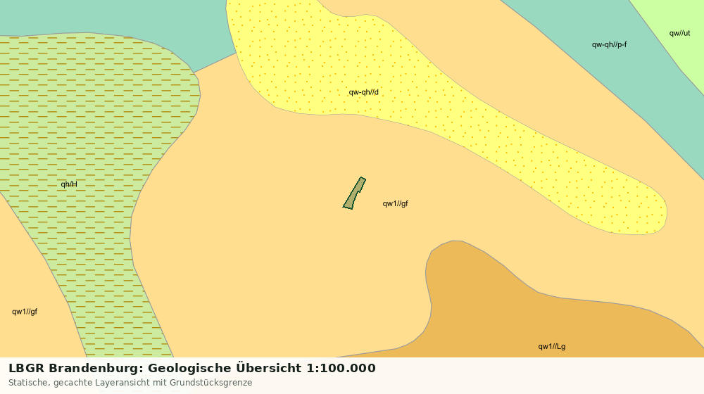 Statische Kartenansicht: LBGR Brandenburg: Geologische Übersicht 1:100.000