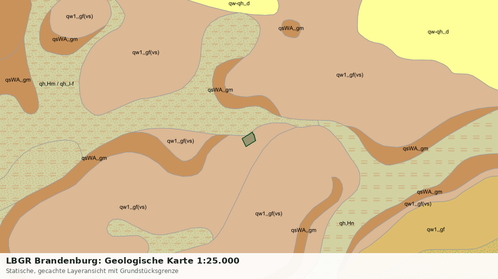 Statische Kartenansicht: LBGR Brandenburg: Geologische Karte 1:25.000