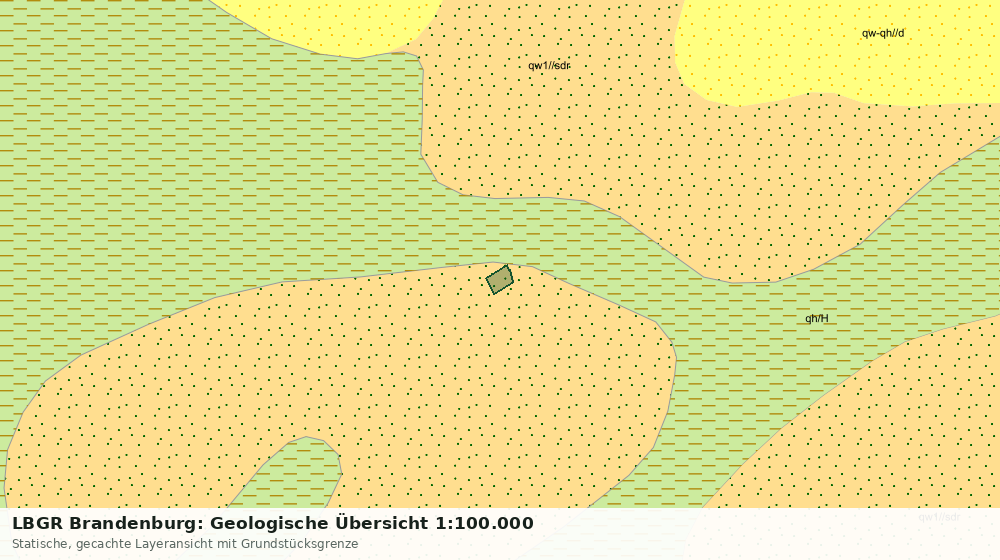 Statische Kartenansicht: LBGR Brandenburg: Geologische Übersicht 1:100.000