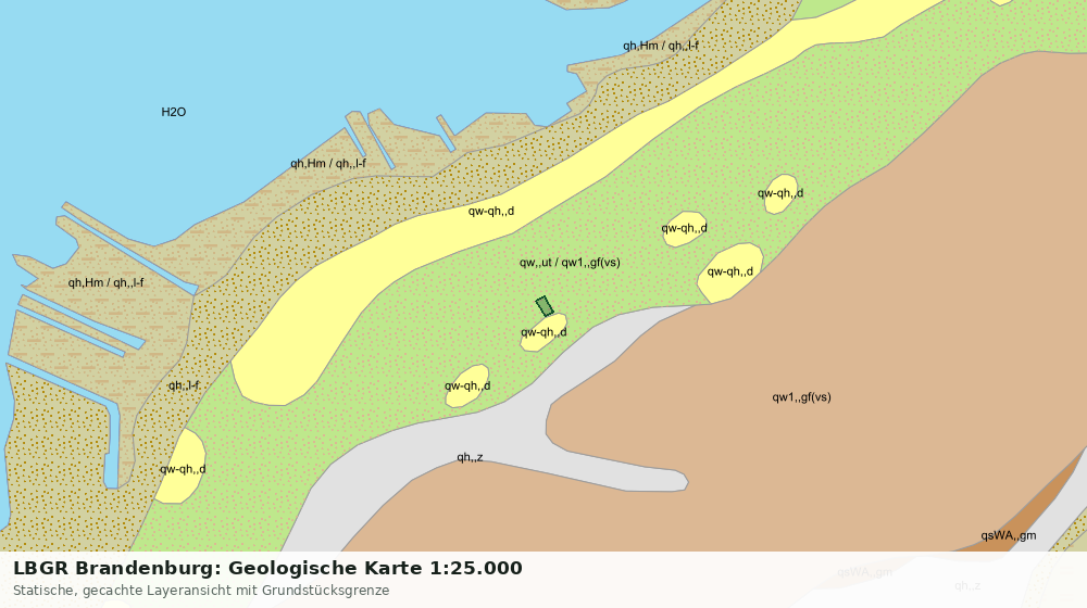 Statische Kartenansicht: LBGR Brandenburg: Geologische Karte 1:25.000