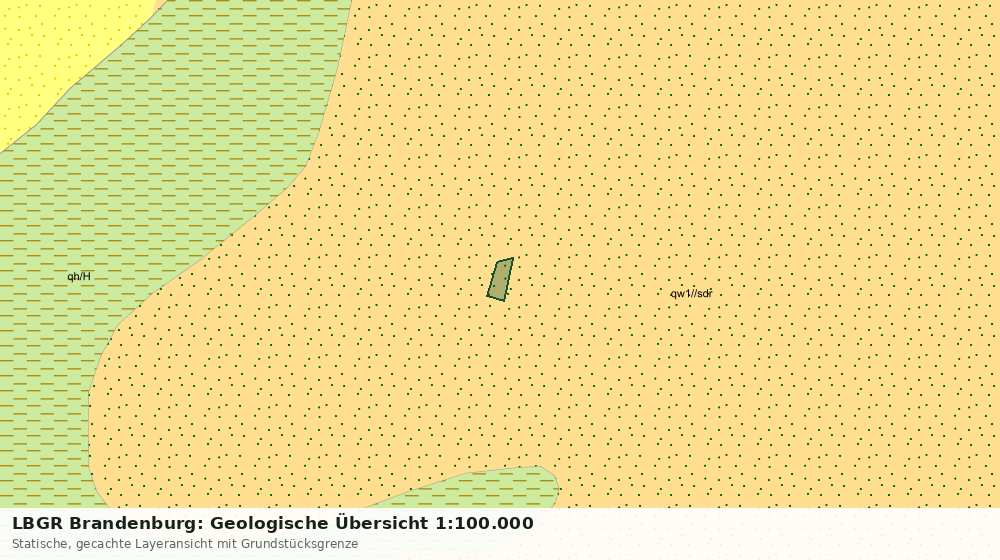 Statische Kartenansicht: LBGR Brandenburg: Geologische Übersicht 1:100.000