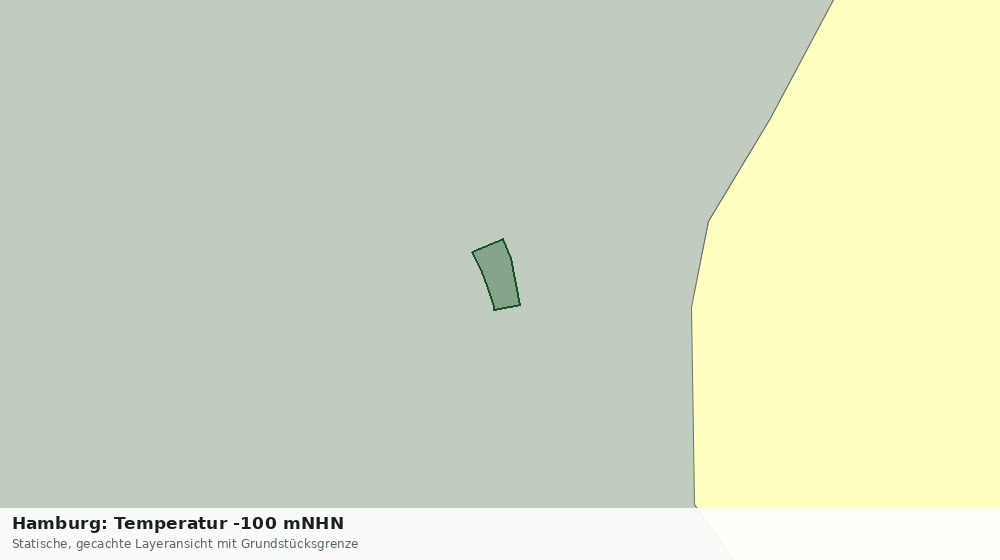 Statische Kartenansicht: Hamburg: Temperatur -100 mNHN