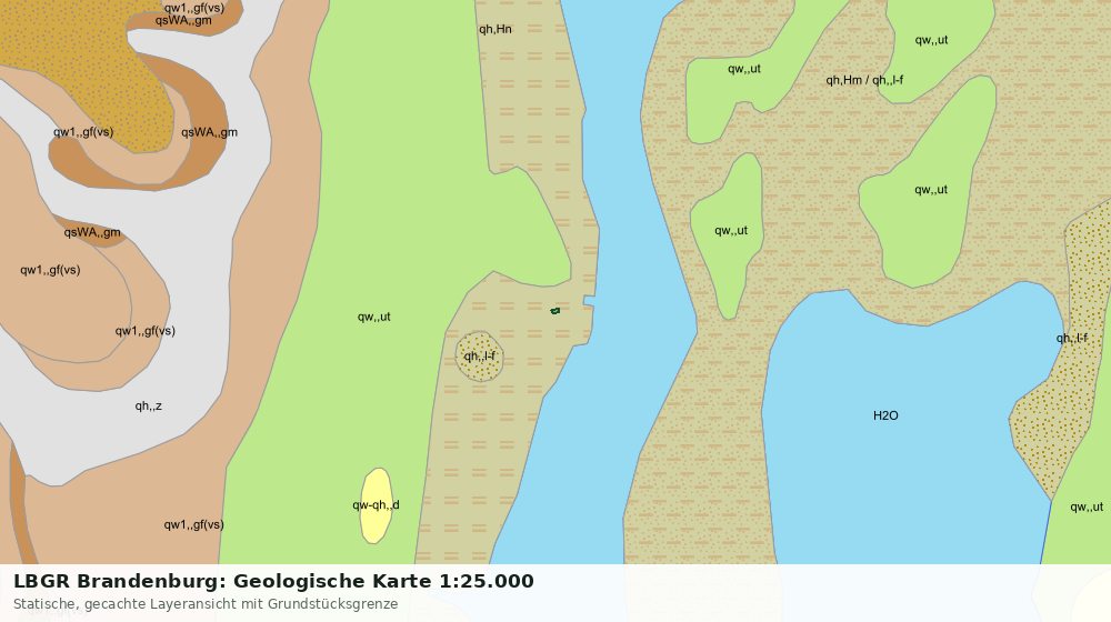 Statische Kartenansicht: LBGR Brandenburg: Geologische Karte 1:25.000