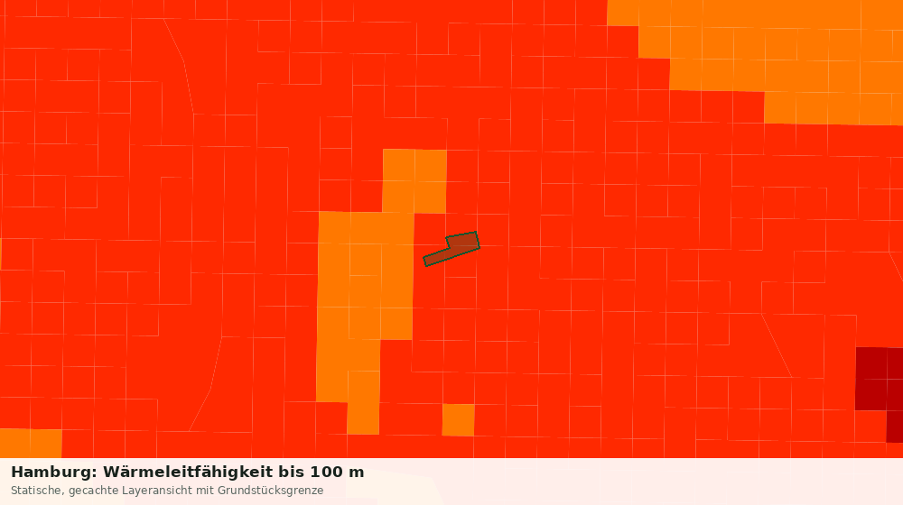 Statische Kartenansicht: Hamburg: Wärmeleitfähigkeit bis 100 m