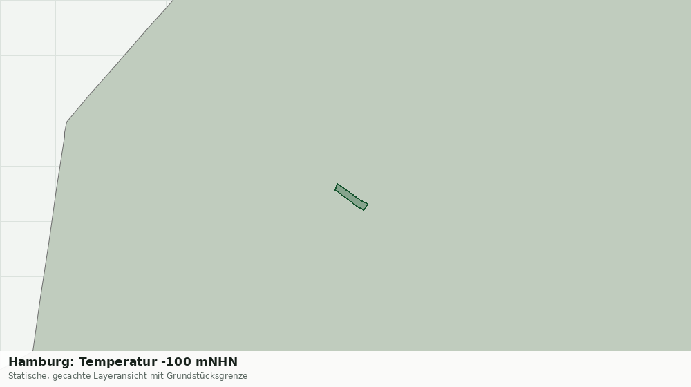 Statische Kartenansicht: Hamburg: Temperatur -100 mNHN