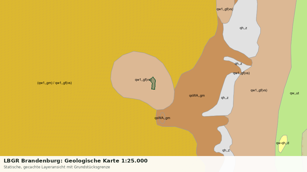 Statische Kartenansicht: LBGR Brandenburg: Geologische Karte 1:25.000