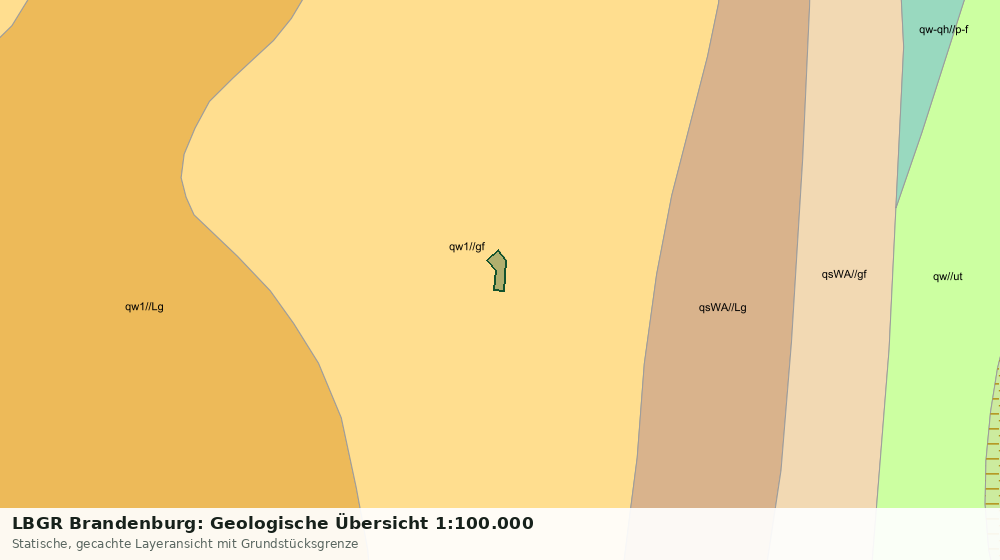 Statische Kartenansicht: LBGR Brandenburg: Geologische Übersicht 1:100.000