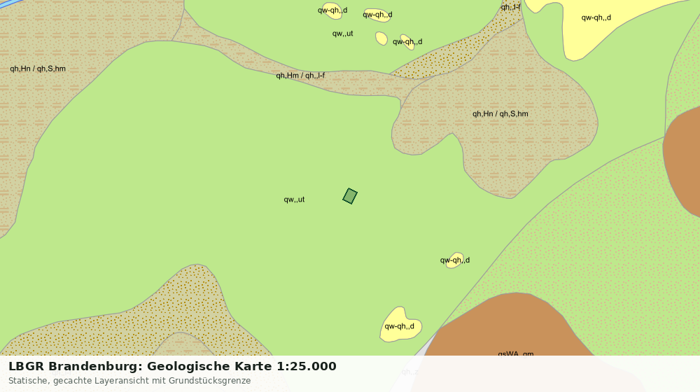 Statische Kartenansicht: LBGR Brandenburg: Geologische Karte 1:25.000