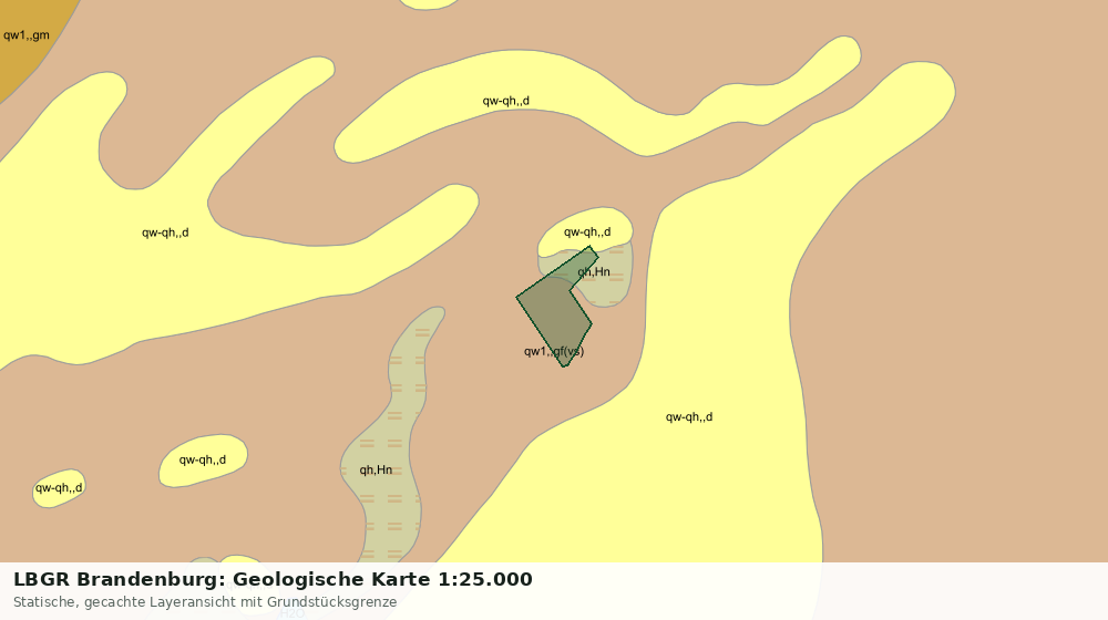 Statische Kartenansicht: LBGR Brandenburg: Geologische Karte 1:25.000