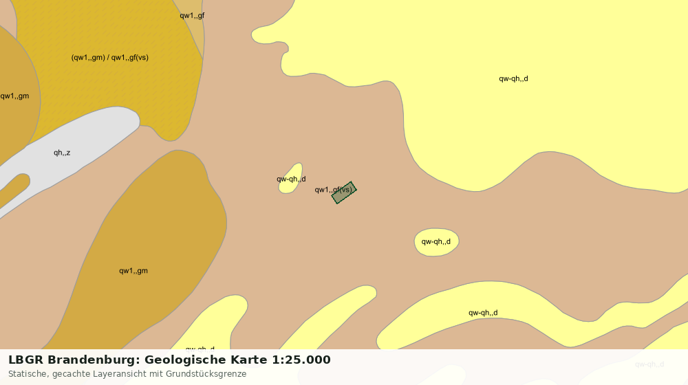 Statische Kartenansicht: LBGR Brandenburg: Geologische Karte 1:25.000