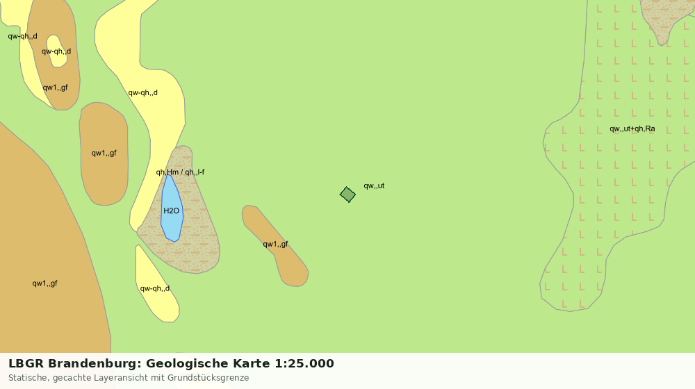 Statische Kartenansicht: LBGR Brandenburg: Geologische Karte 1:25.000