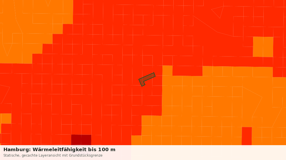 Statische Kartenansicht: Hamburg: Wärmeleitfähigkeit bis 100 m