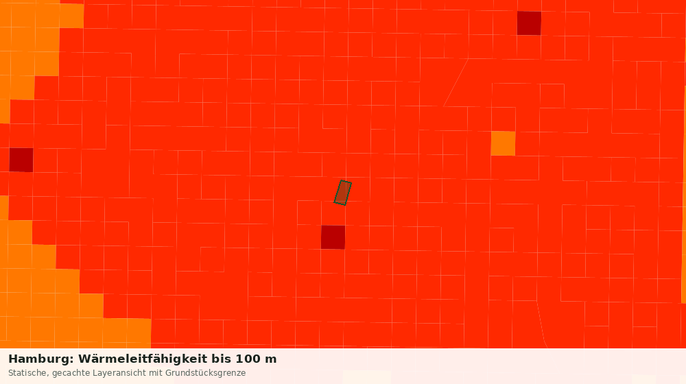 Statische Kartenansicht: Hamburg: Wärmeleitfähigkeit bis 100 m