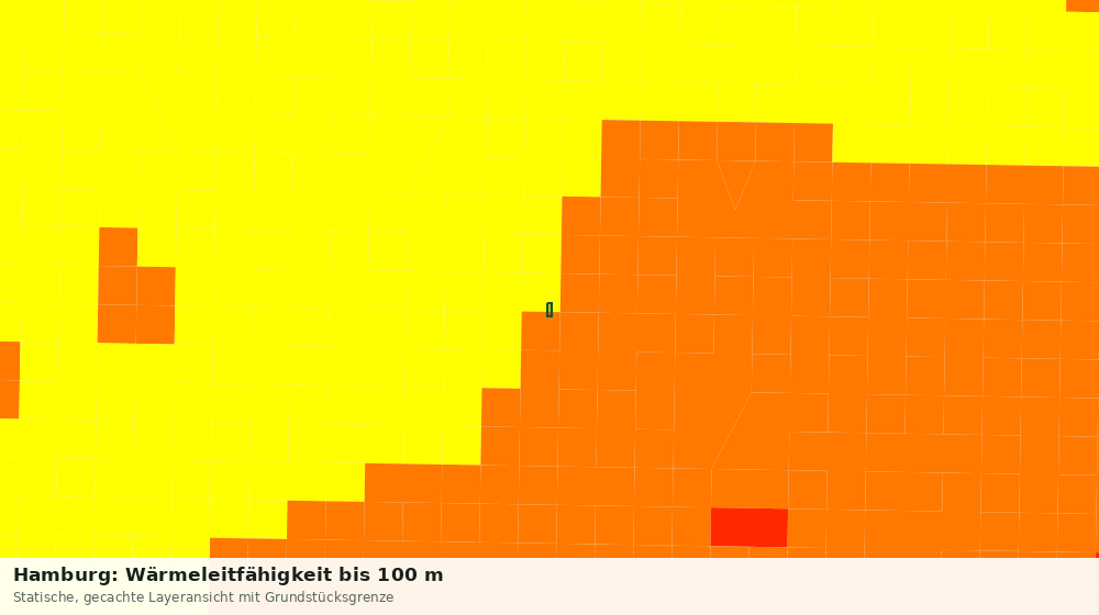Statische Kartenansicht: Hamburg: Wärmeleitfähigkeit bis 100 m