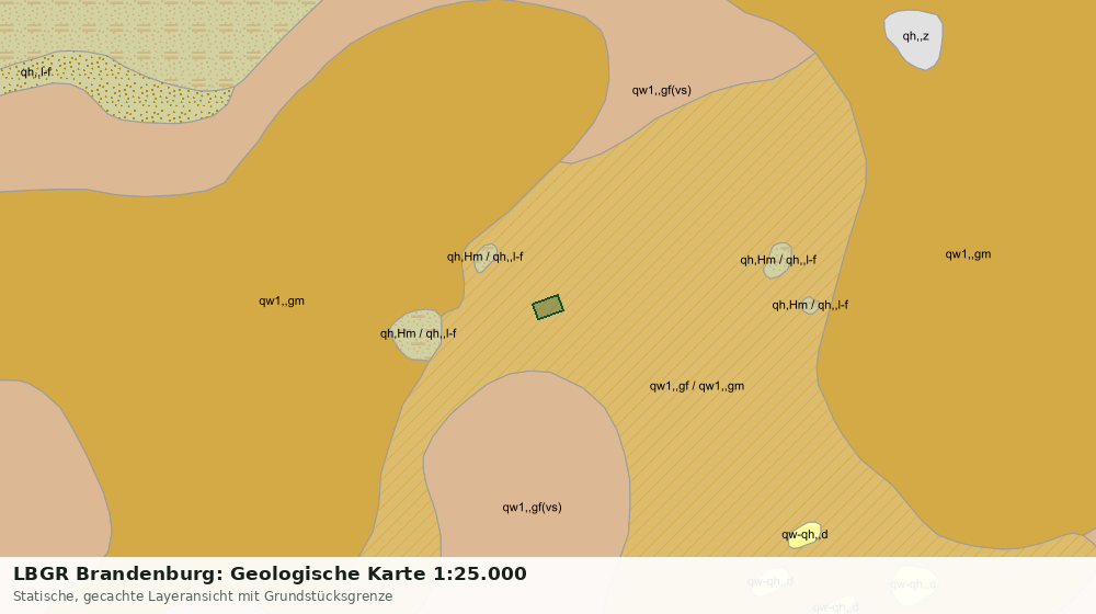 Statische Kartenansicht: LBGR Brandenburg: Geologische Karte 1:25.000