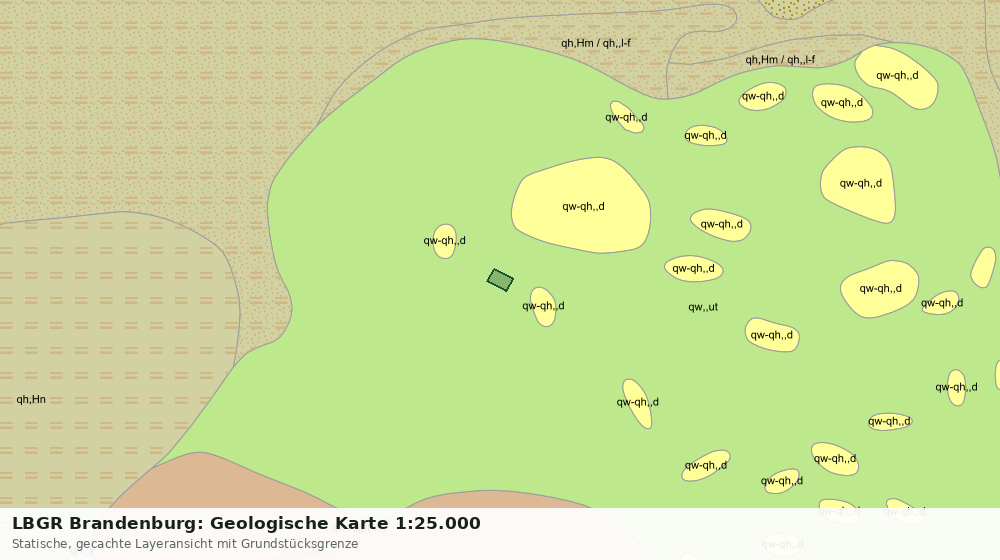 Statische Kartenansicht: LBGR Brandenburg: Geologische Karte 1:25.000