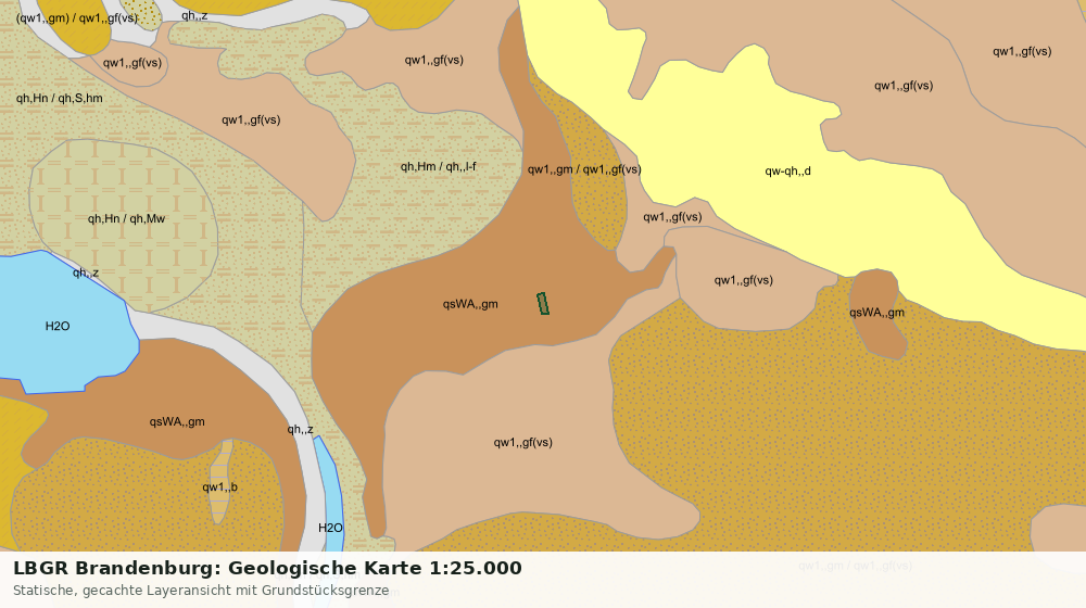 Statische Kartenansicht: LBGR Brandenburg: Geologische Karte 1:25.000