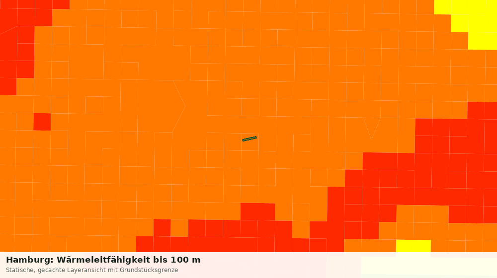 Statische Kartenansicht: Hamburg: Wärmeleitfähigkeit bis 100 m