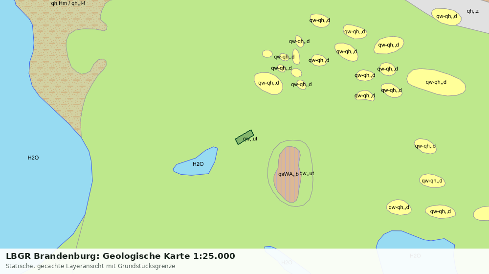 Statische Kartenansicht: LBGR Brandenburg: Geologische Karte 1:25.000