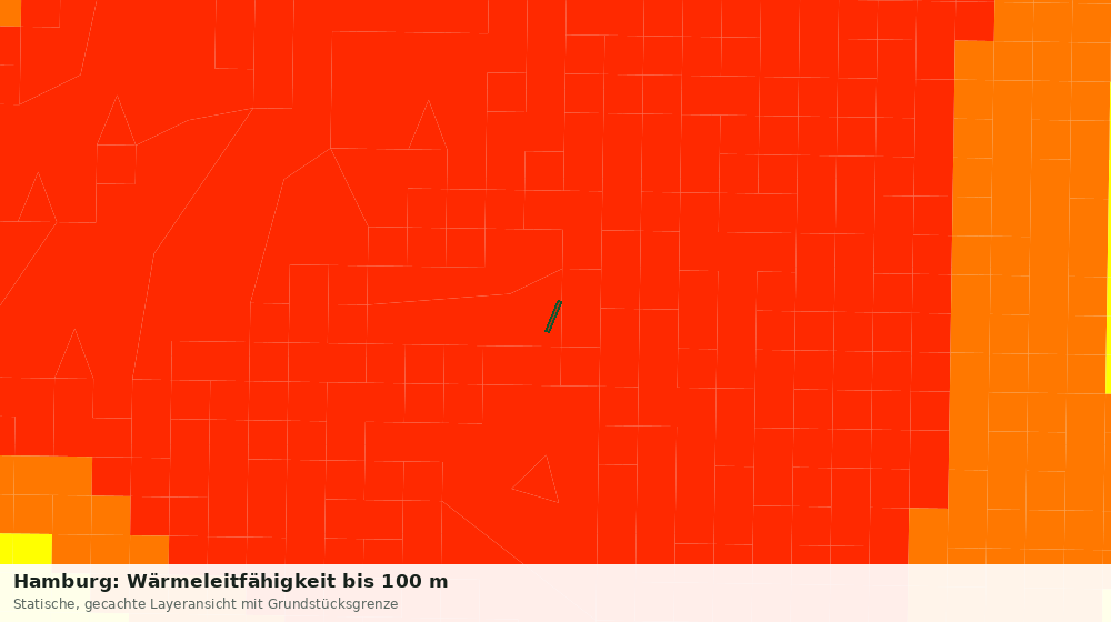 Statische Kartenansicht: Hamburg: Wärmeleitfähigkeit bis 100 m
