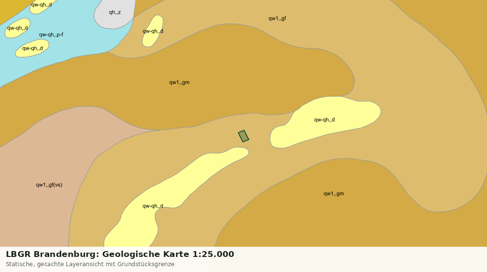 Statische Kartenansicht: LBGR Brandenburg: Geologische Karte 1:25.000