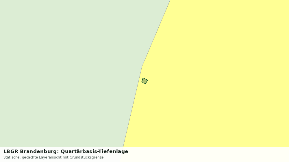 Statische Kartenansicht: LBGR Brandenburg: Quartärbasis-Tiefenlage