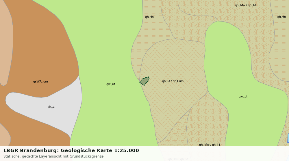 Statische Kartenansicht: LBGR Brandenburg: Geologische Karte 1:25.000