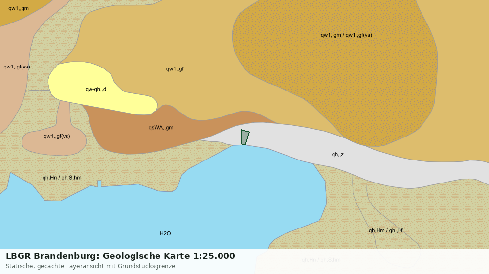 Statische Kartenansicht: LBGR Brandenburg: Geologische Karte 1:25.000