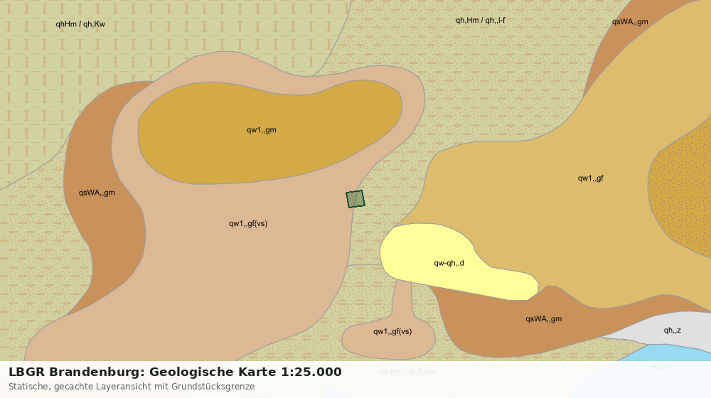 Statische Kartenansicht: LBGR Brandenburg: Geologische Karte 1:25.000