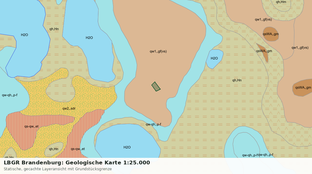 Statische Kartenansicht: LBGR Brandenburg: Geologische Karte 1:25.000