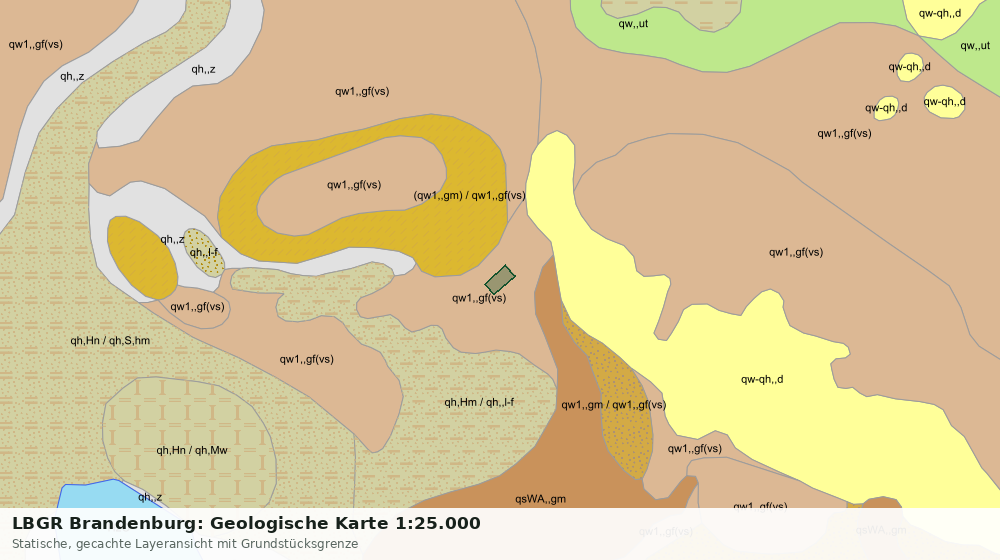 Statische Kartenansicht: LBGR Brandenburg: Geologische Karte 1:25.000