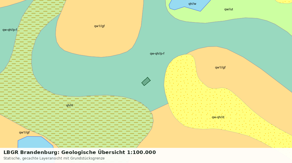 Statische Kartenansicht: LBGR Brandenburg: Geologische Übersicht 1:100.000