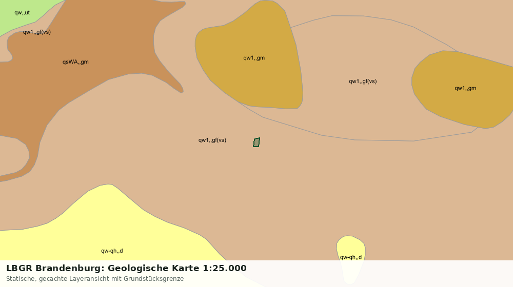 Statische Kartenansicht: LBGR Brandenburg: Geologische Karte 1:25.000