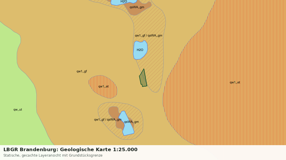 Statische Kartenansicht: LBGR Brandenburg: Geologische Karte 1:25.000