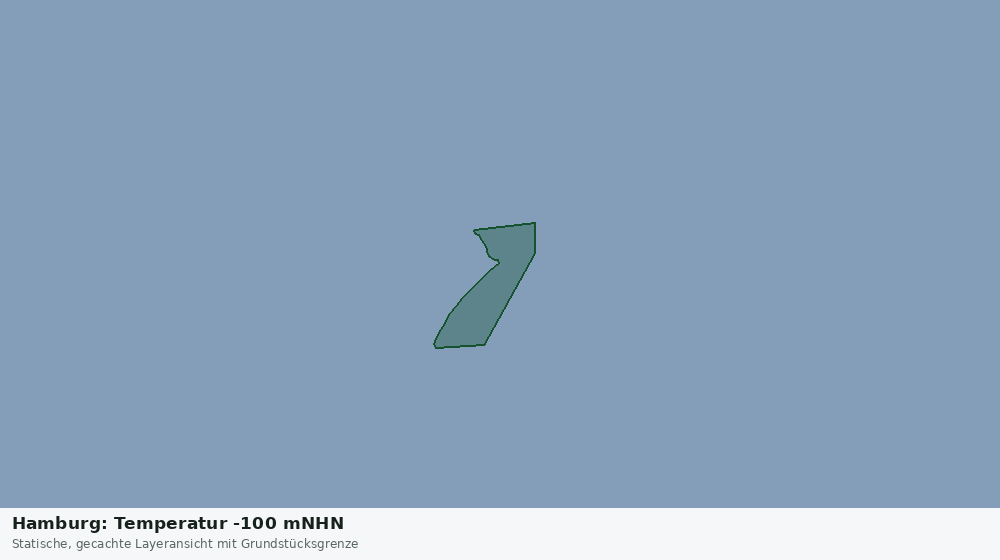 Statische Kartenansicht: Hamburg: Temperatur -100 mNHN