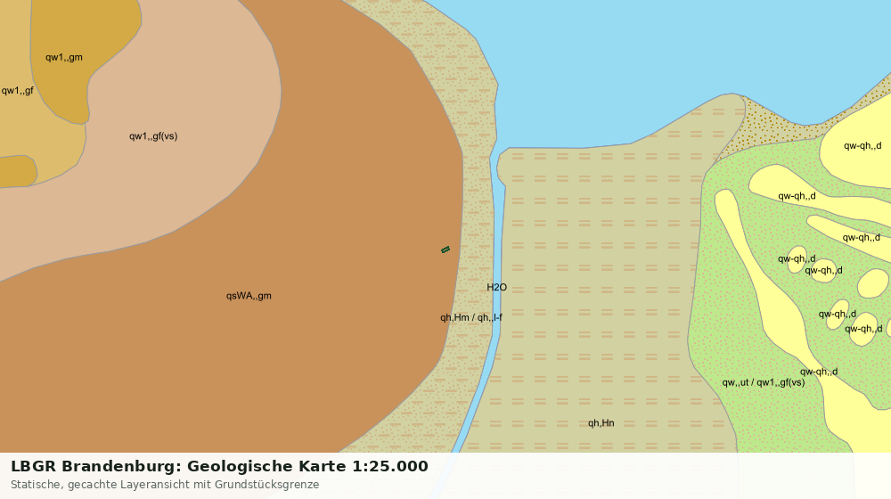 Statische Kartenansicht: LBGR Brandenburg: Geologische Karte 1:25.000