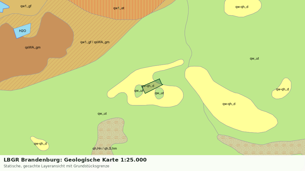 Statische Kartenansicht: LBGR Brandenburg: Geologische Karte 1:25.000