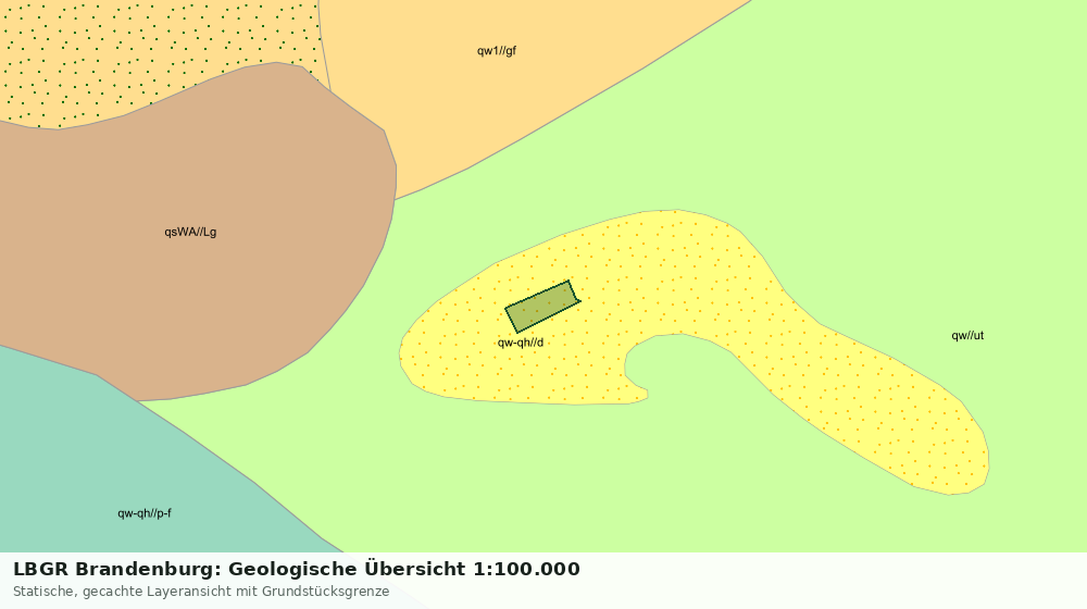 Statische Kartenansicht: LBGR Brandenburg: Geologische Übersicht 1:100.000