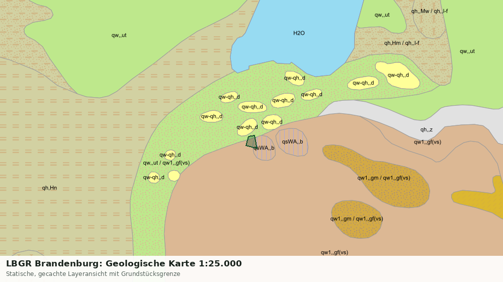 Statische Kartenansicht: LBGR Brandenburg: Geologische Karte 1:25.000