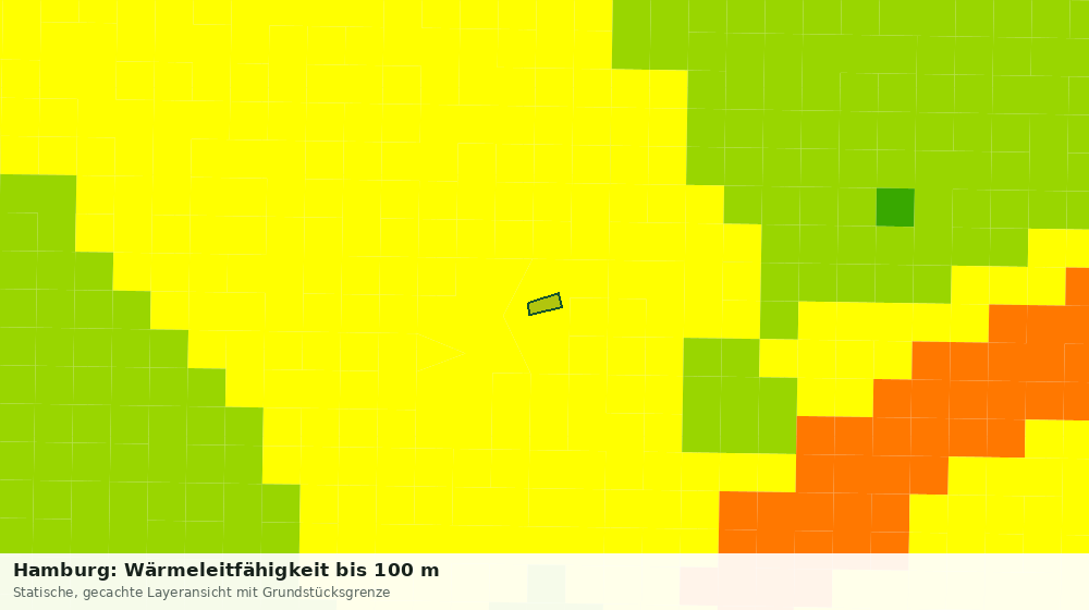 Statische Kartenansicht: Hamburg: Wärmeleitfähigkeit bis 100 m