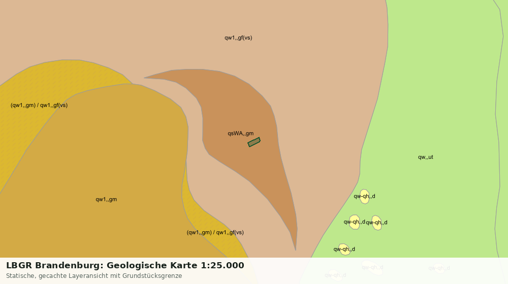 Statische Kartenansicht: LBGR Brandenburg: Geologische Karte 1:25.000