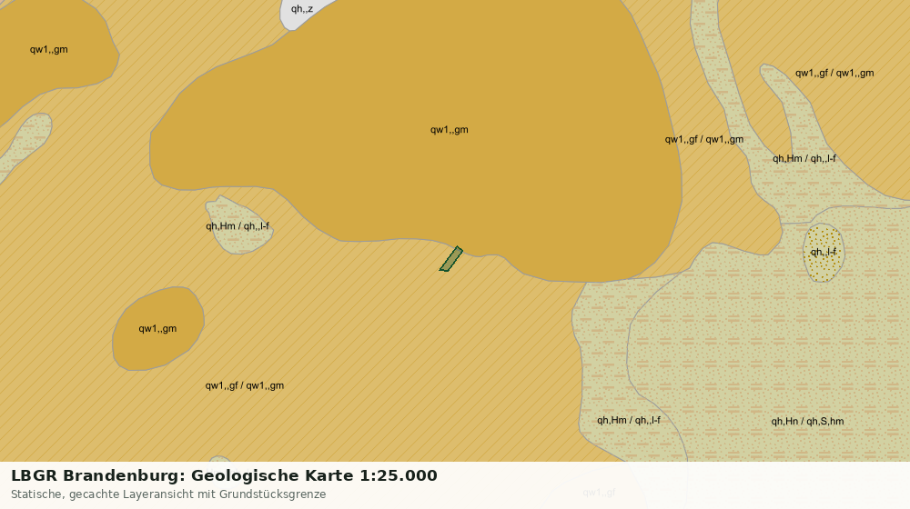 Statische Kartenansicht: LBGR Brandenburg: Geologische Karte 1:25.000