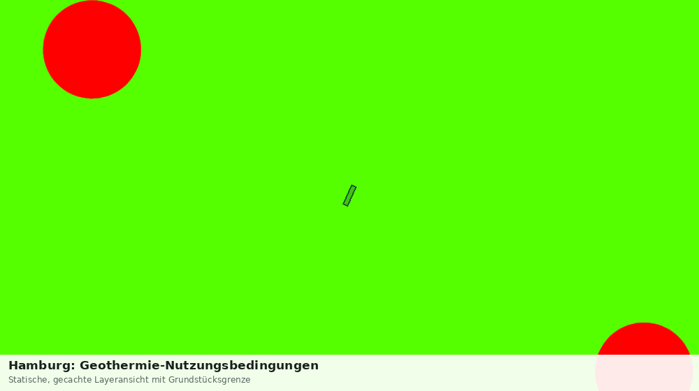 Statische Kartenansicht: Hamburg: Geothermie-Nutzungsbedingungen