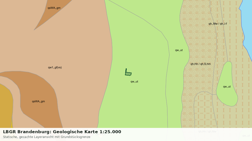 Statische Kartenansicht: LBGR Brandenburg: Geologische Karte 1:25.000