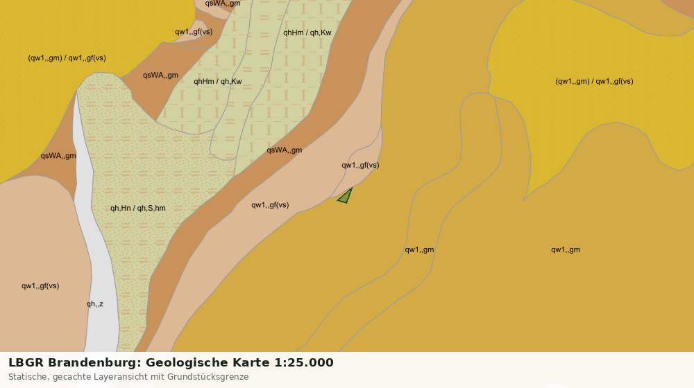 Statische Kartenansicht: LBGR Brandenburg: Geologische Karte 1:25.000