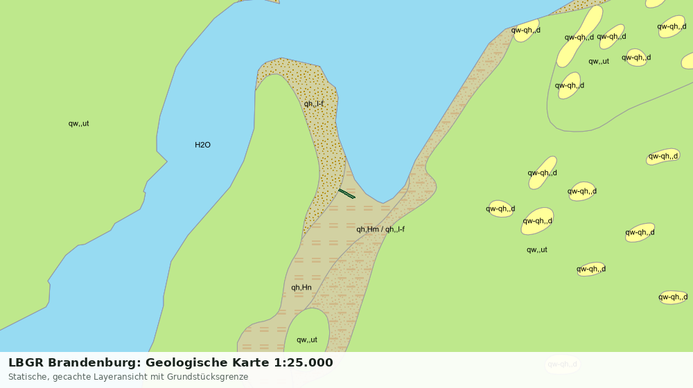 Statische Kartenansicht: LBGR Brandenburg: Geologische Karte 1:25.000