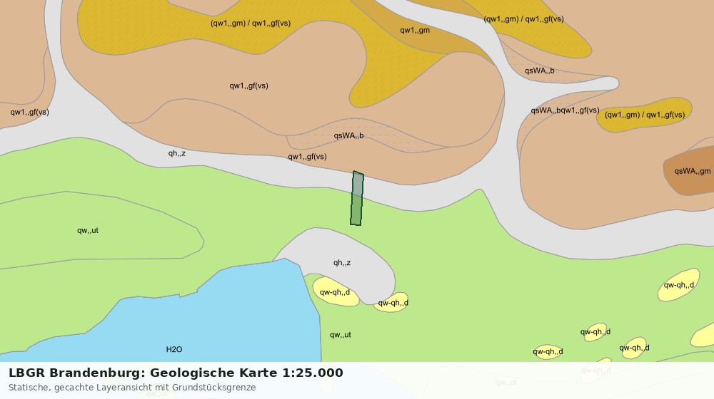Statische Kartenansicht: LBGR Brandenburg: Geologische Karte 1:25.000