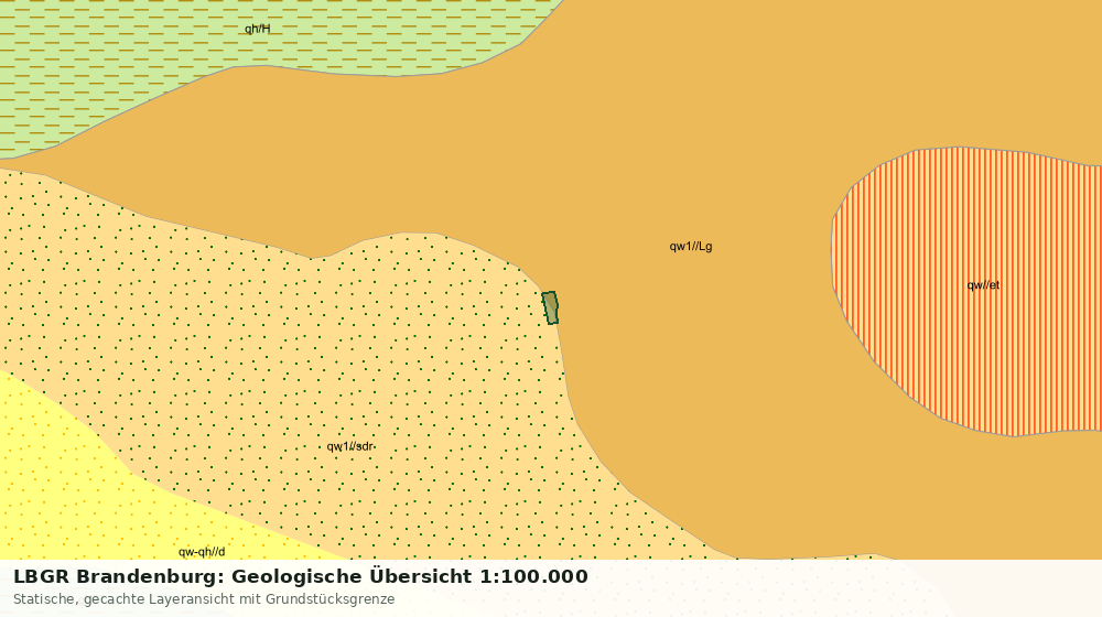 Statische Kartenansicht: LBGR Brandenburg: Geologische Übersicht 1:100.000