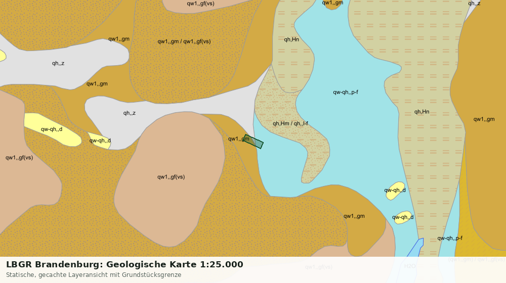 Statische Kartenansicht: LBGR Brandenburg: Geologische Karte 1:25.000